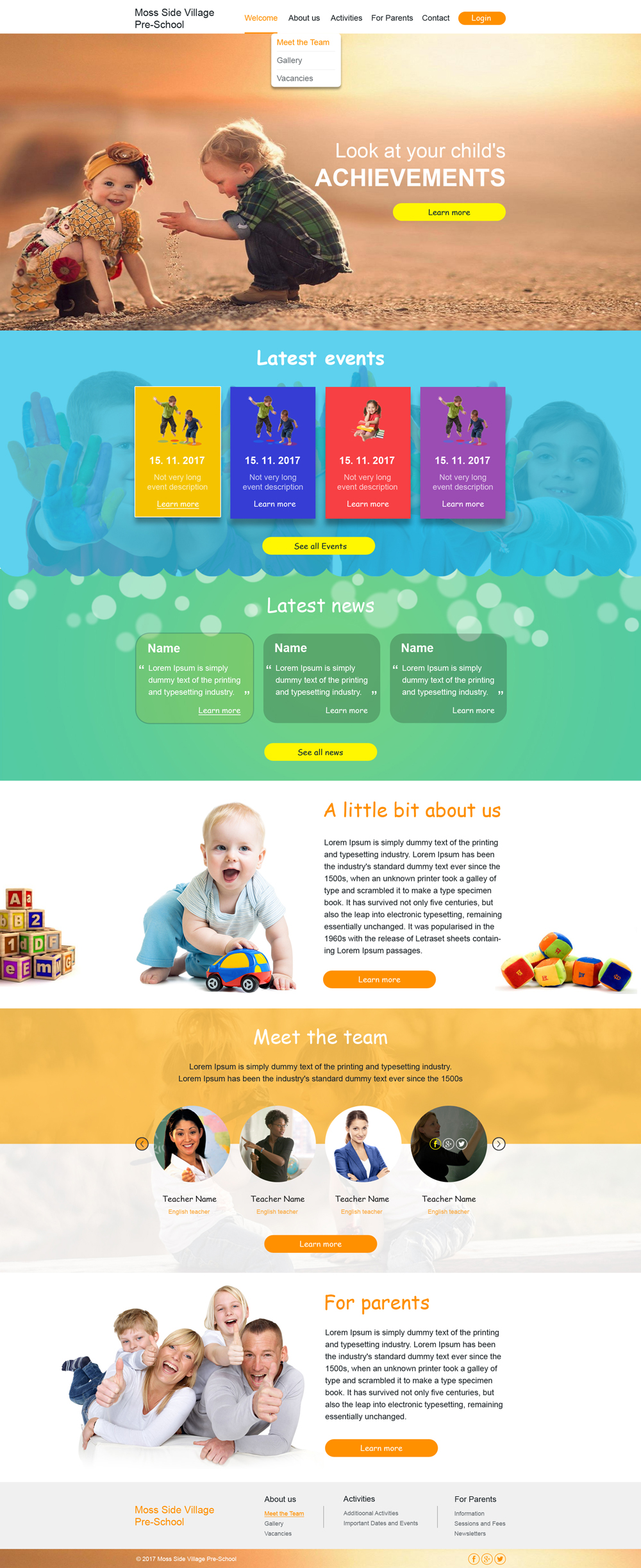 Сайт-визитка "Детский сад"