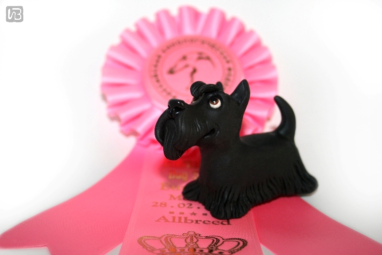 фигурка собаки "Скотти".  Полимерная глина