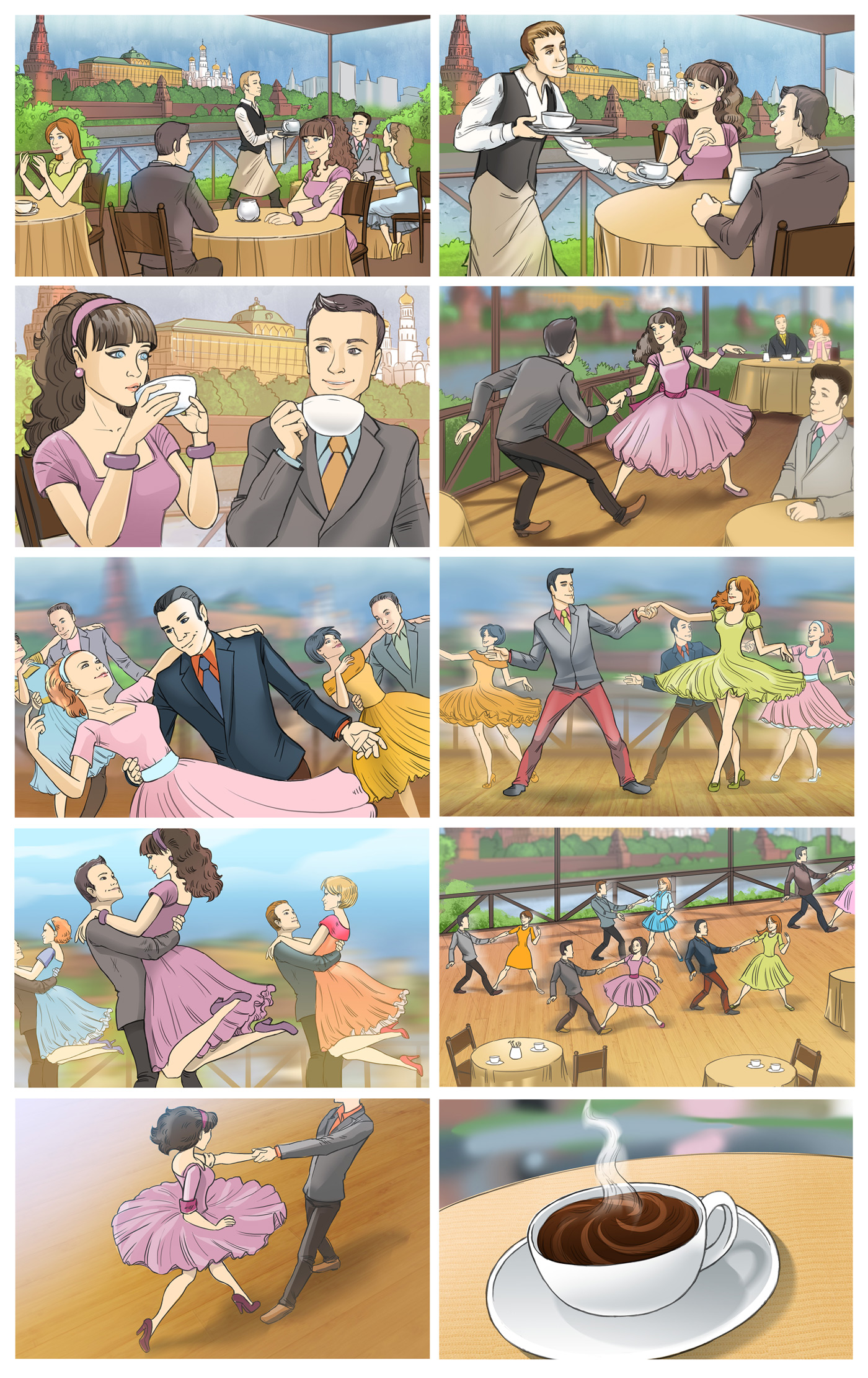 Сториборд "Кофейня"