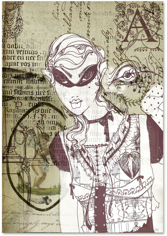 Эскиз к коллекции "Кукла для Бердслея"