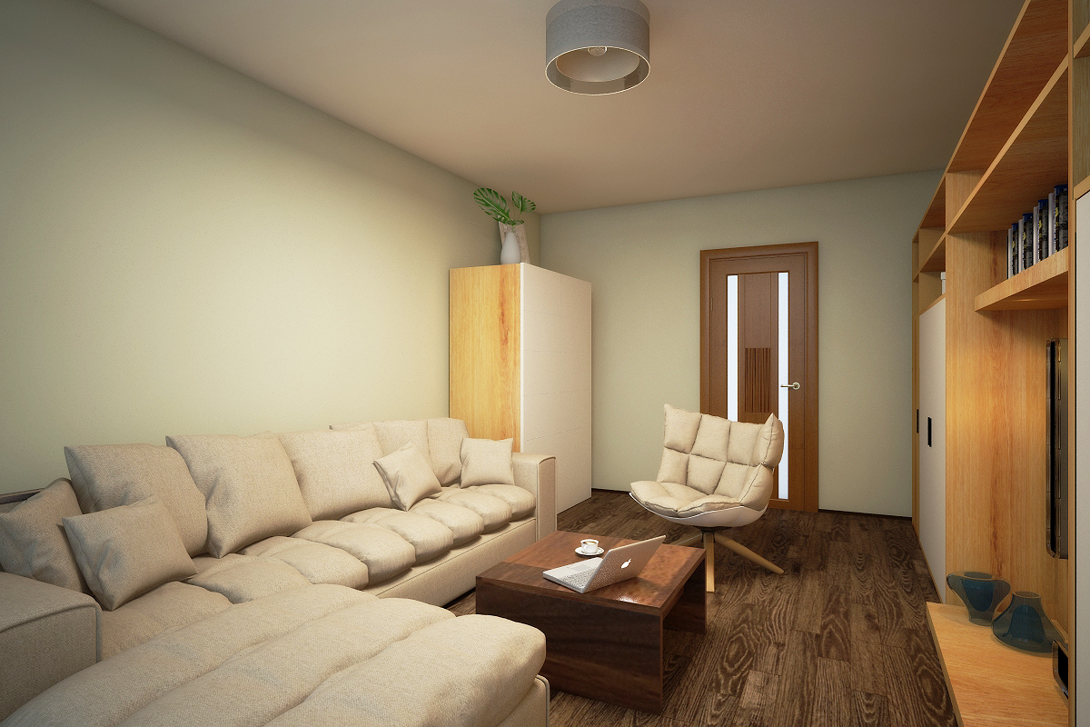 Гостиная. Квартира на Ленсовета, 1