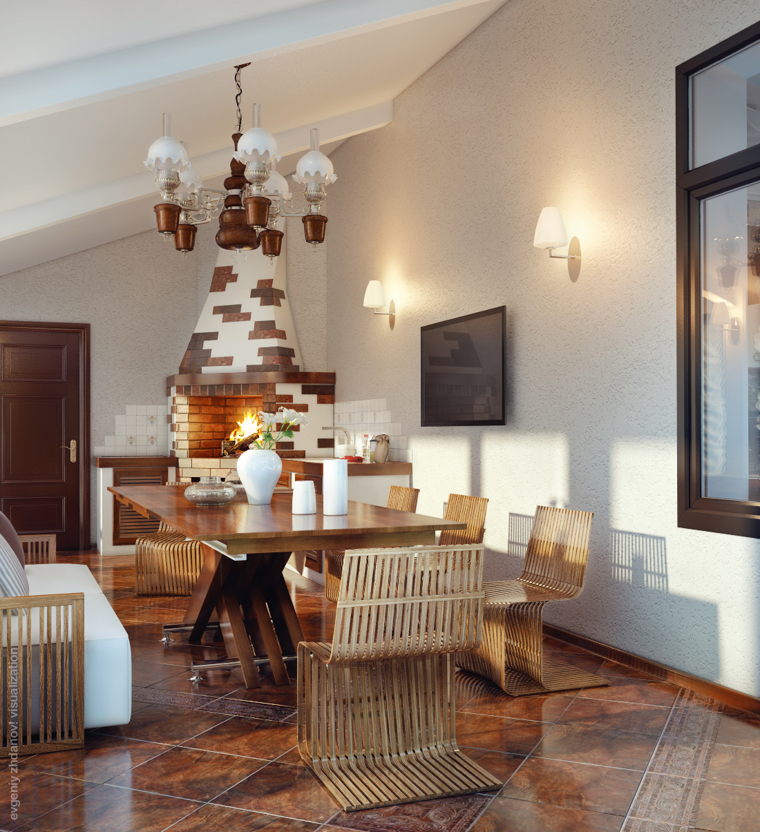 Коттедж в Молоково, терраса