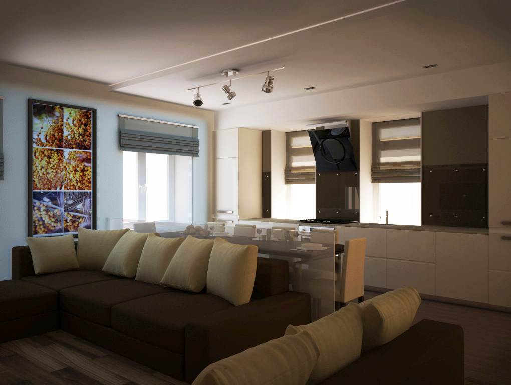 Гостиная. Проект 140 кв.м.