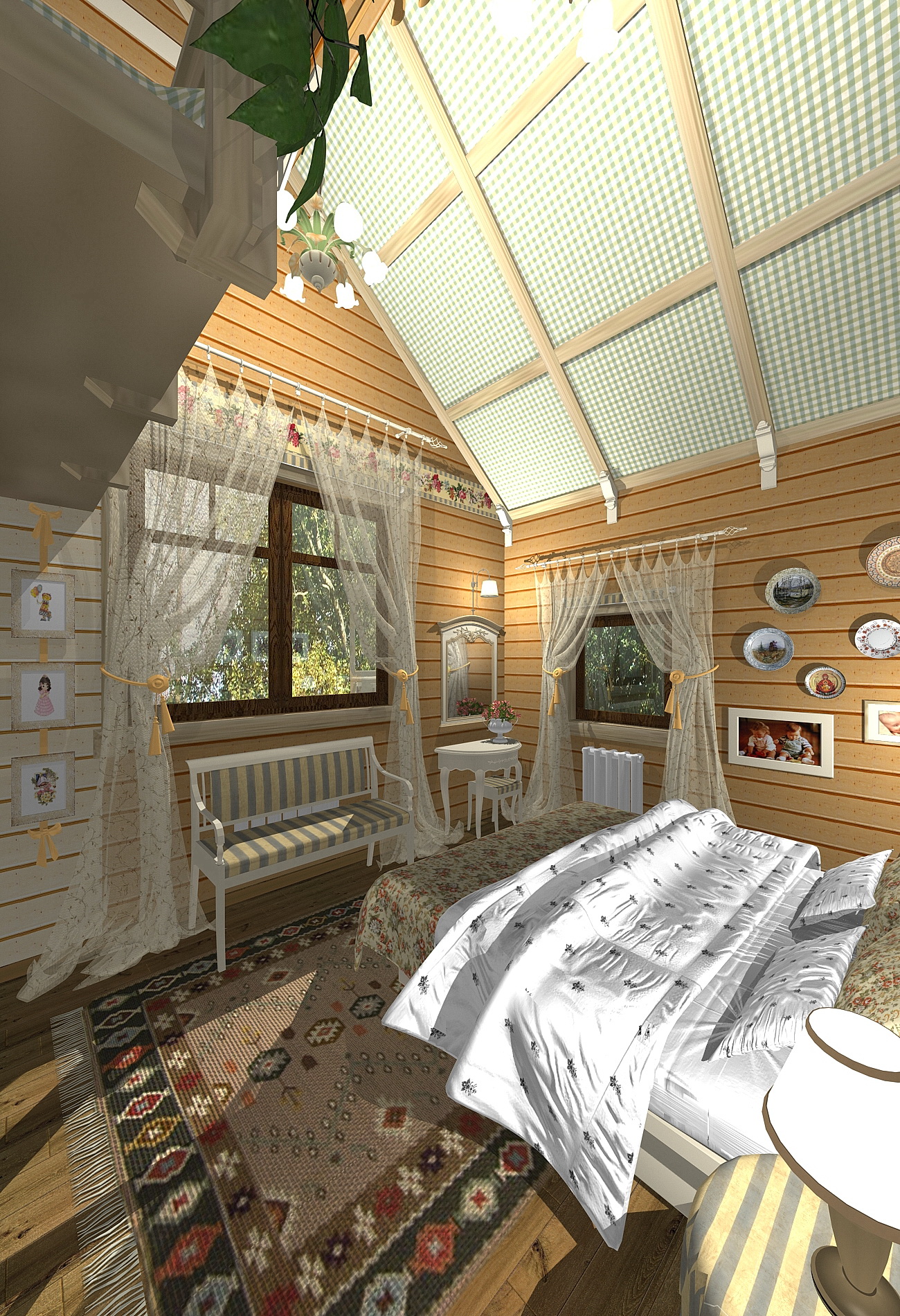 Загородный дом. Спальня.