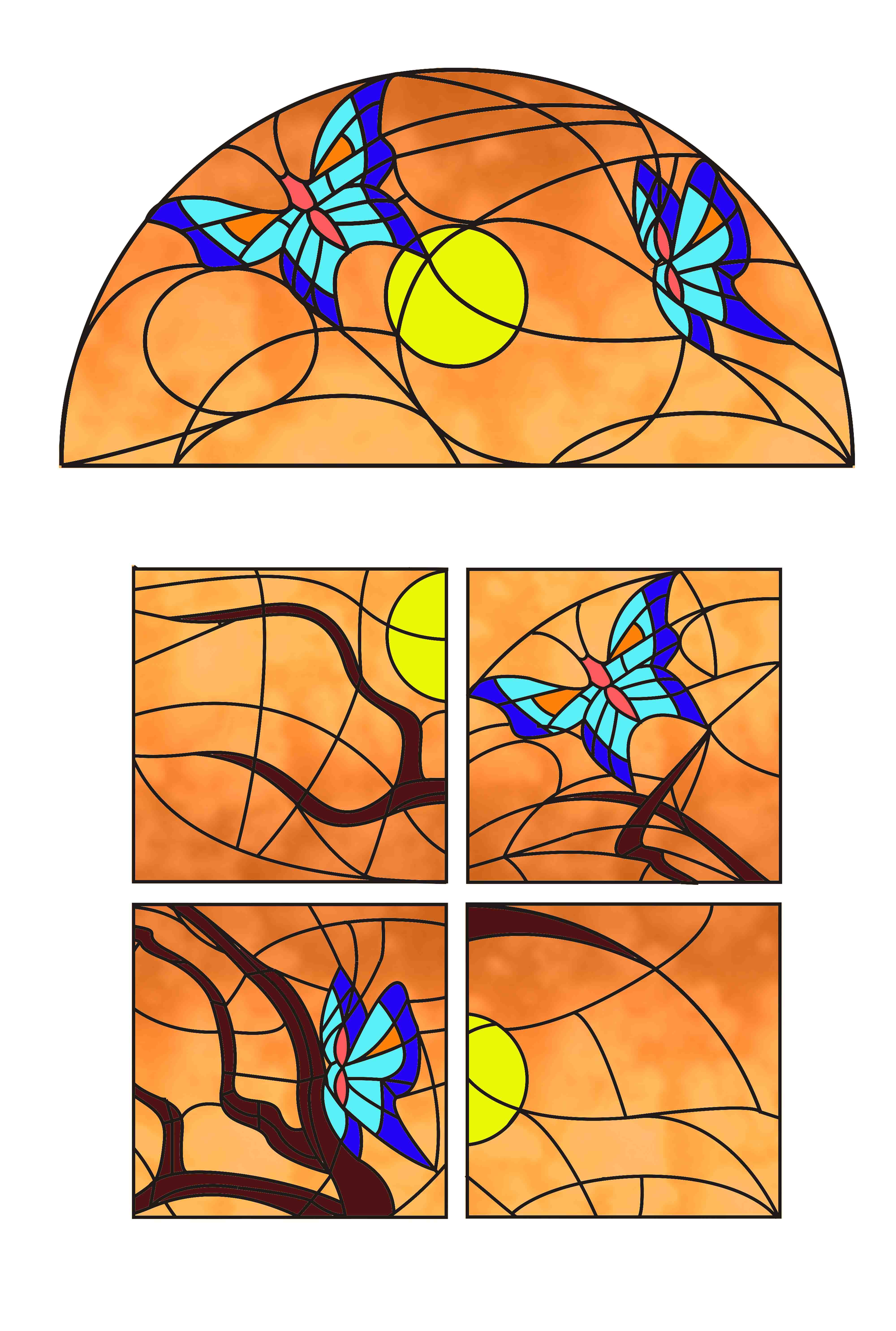 Коллекция витражных светильников Тиффани
