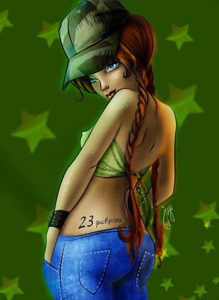 Открытка на 23 февраля