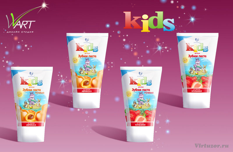 Разработка линейки детской зубной пасты "kids"