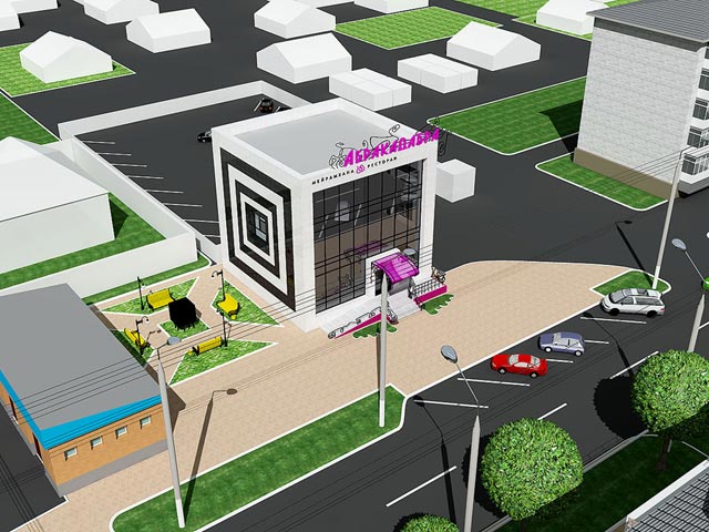 Проект здания восточного ресторана "Абракадабра"