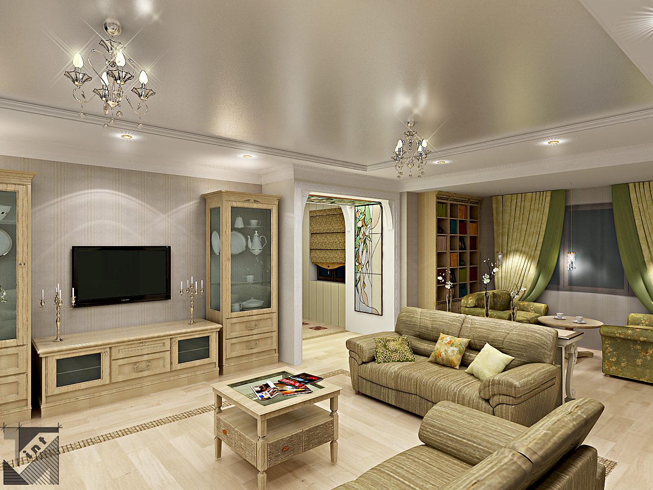 Гостиная в классическом стиле