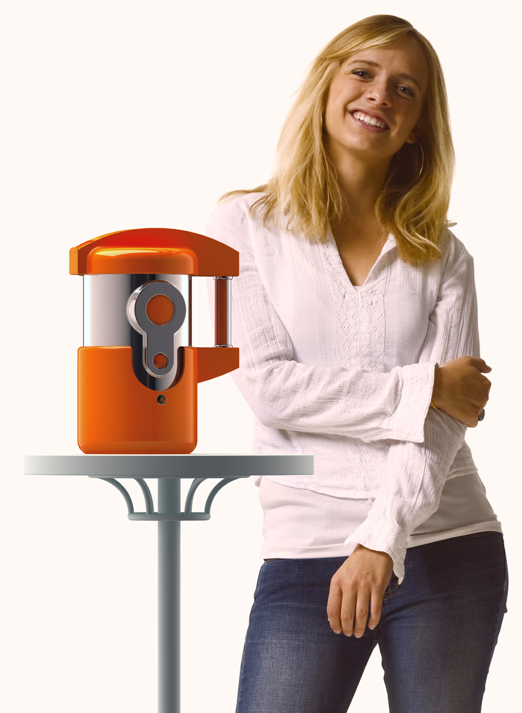 Девушка с термосом