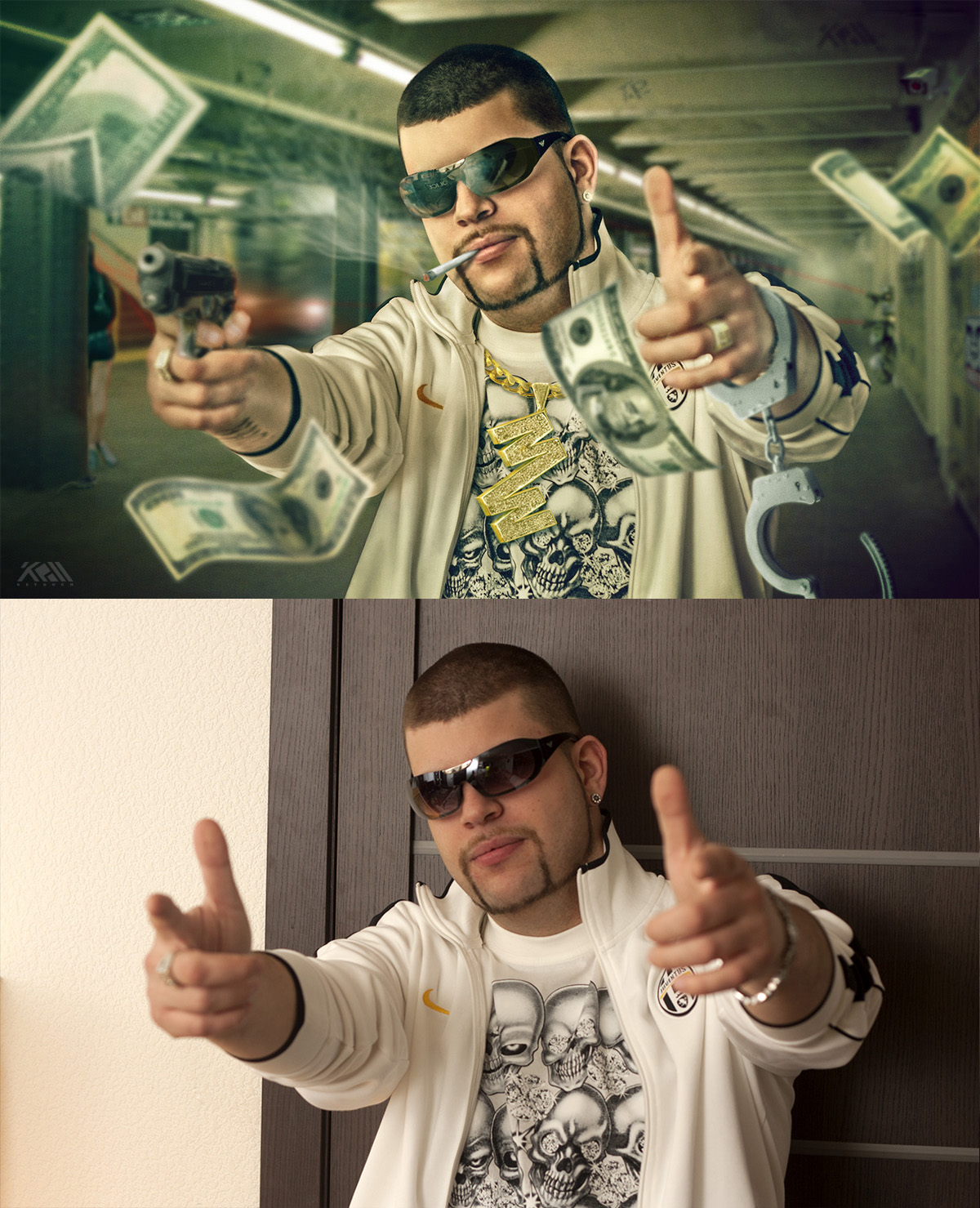 Ретушь фото для оформления диска реппера Madways Loc