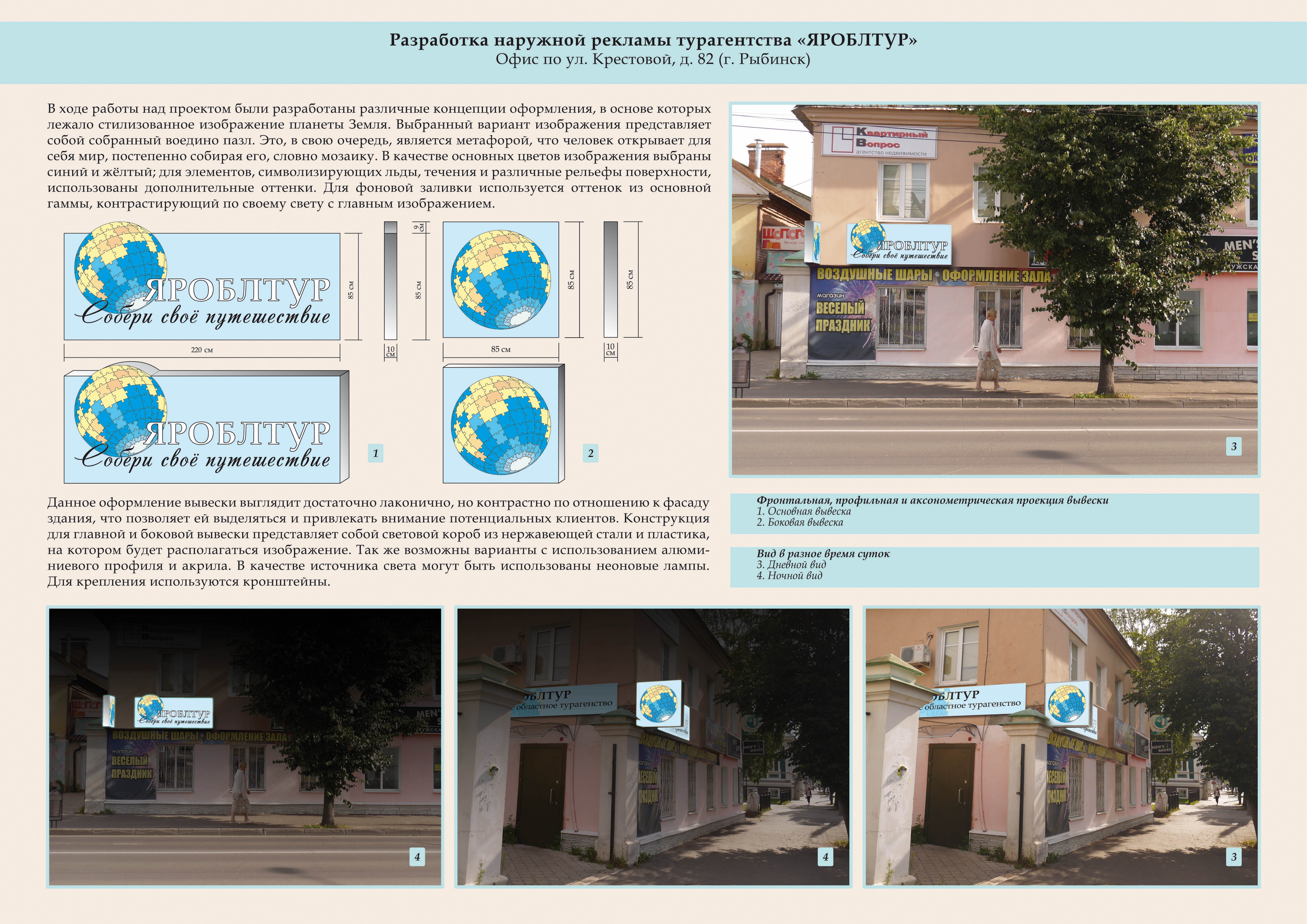 Вывеска для туристического агентства