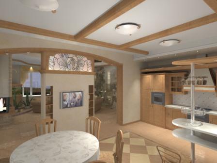 Кухня в коттедже 2