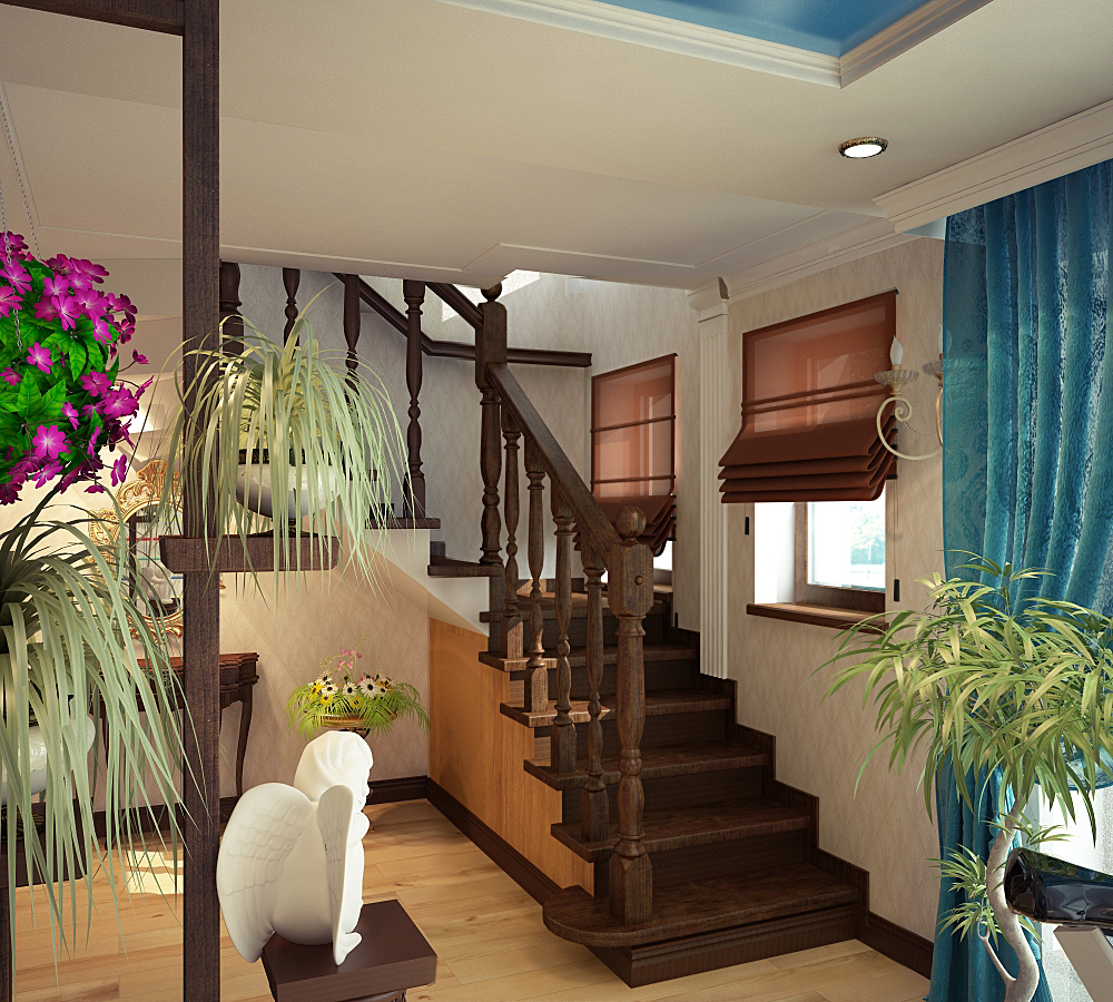 Двухуровневая квартира. Холл 1-2 этажей 04