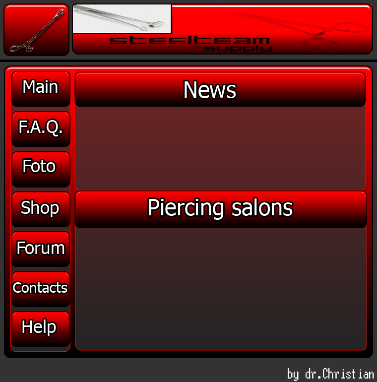 Шаблон сайта пирсинг студии