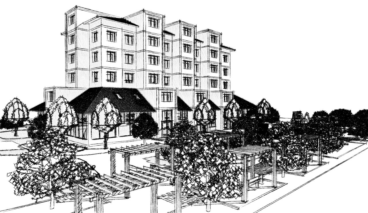 Многоквартирный жилой дом, форэскиз, г.Ростов на Дону