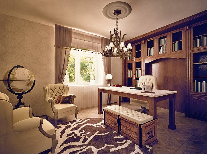 Коттедж в поселке Ривер Клаб. Кабинет