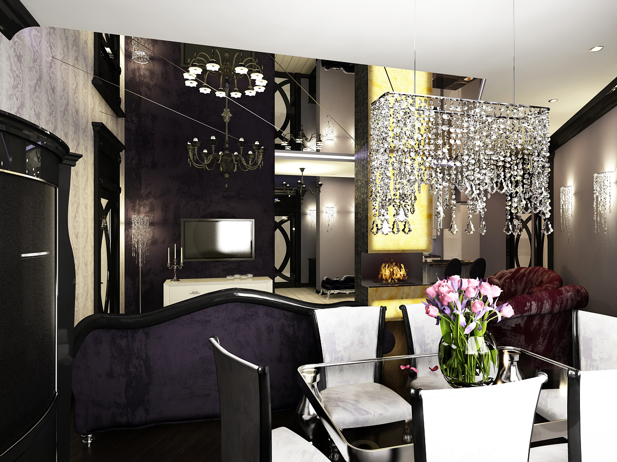 ЖК "Алые Паруса". Гостиная-кухня