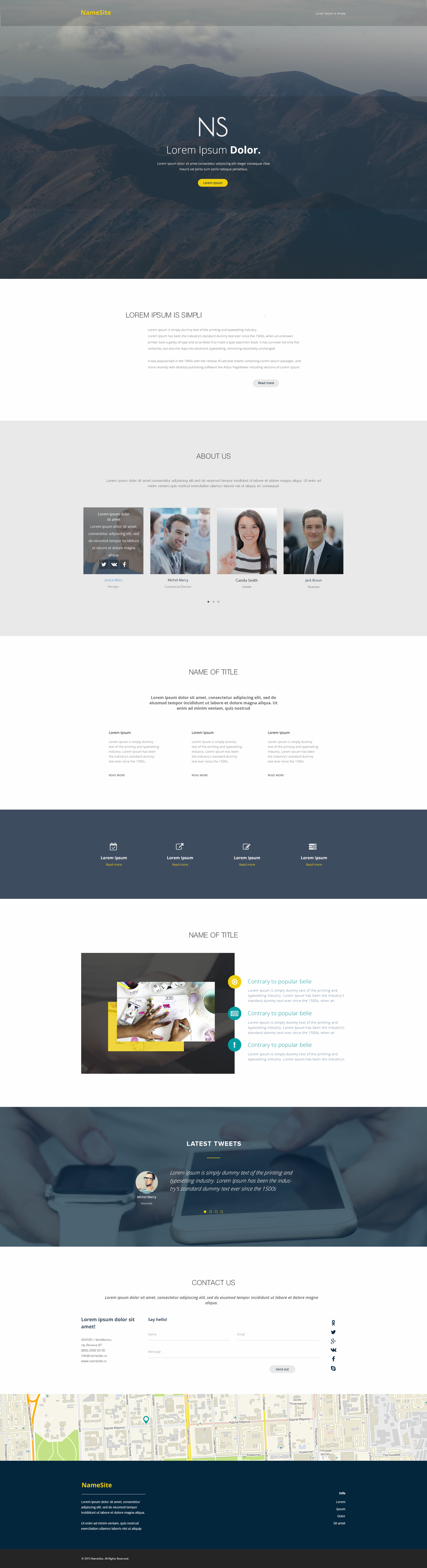 Дизайн сайта Landing Page с "рыбным текстом"