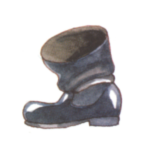 акварель "сапог"