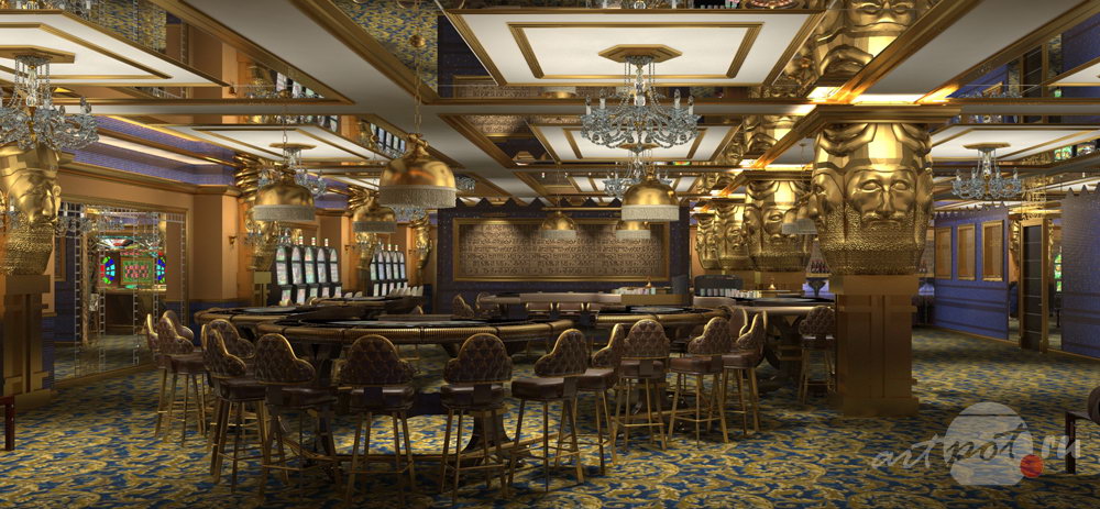 Визуализация интерьера казино