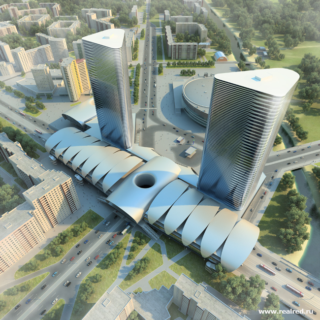 3D-визуализация многофункционального комплекса "Ice Bridge" 