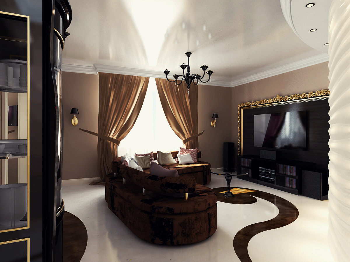 ЖК "Скайфорт". Гостиная