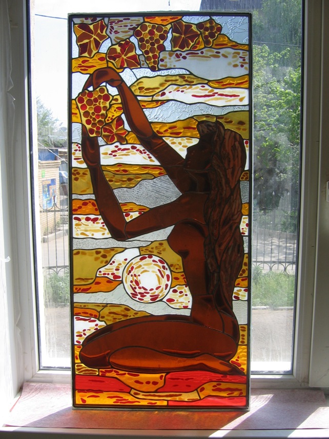 производство витражей в стеклопакете"фьюзинг","ТИФФАНИ&