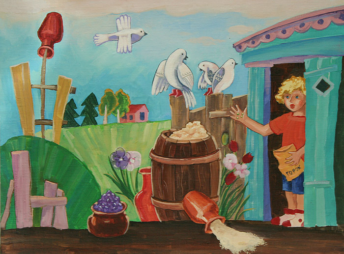 Серия работ в стиле примитивизма