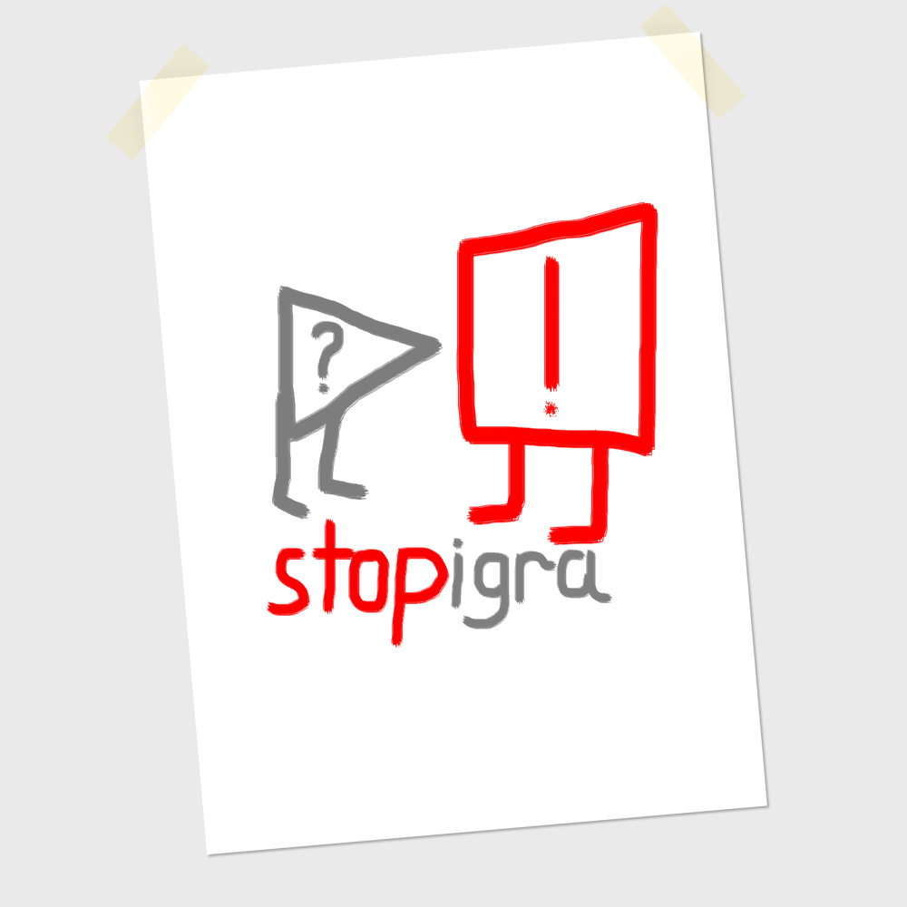 Логотип StopIgra. Вариант №14