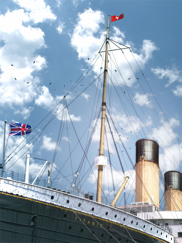 Design of copy of ship "Titanic" in 3D MAX