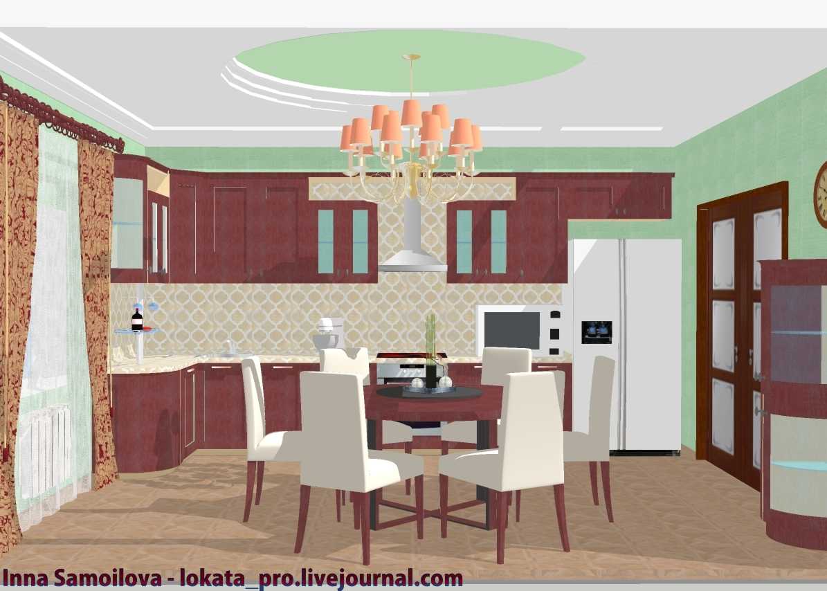 Классическая кухня в большом доме