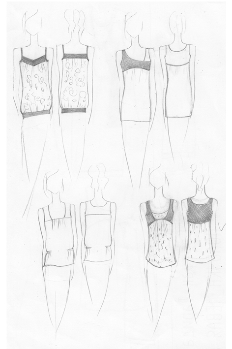 Варианты разработки женского топа