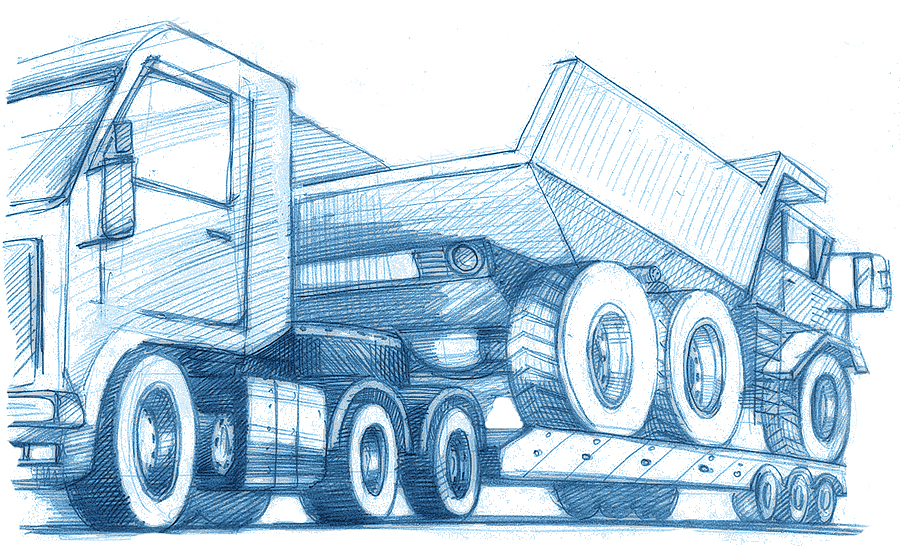 Эскиз "негабаритный груз" для кампании Балтика