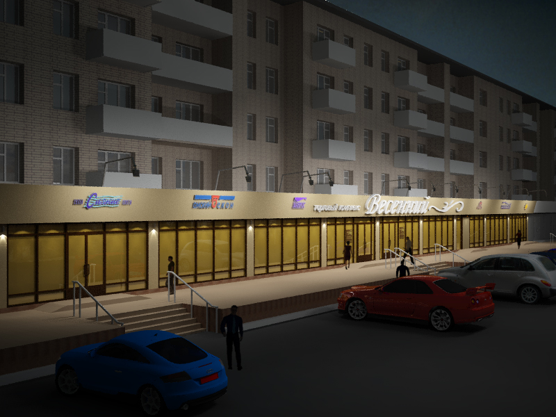 фасад торгового комплекса