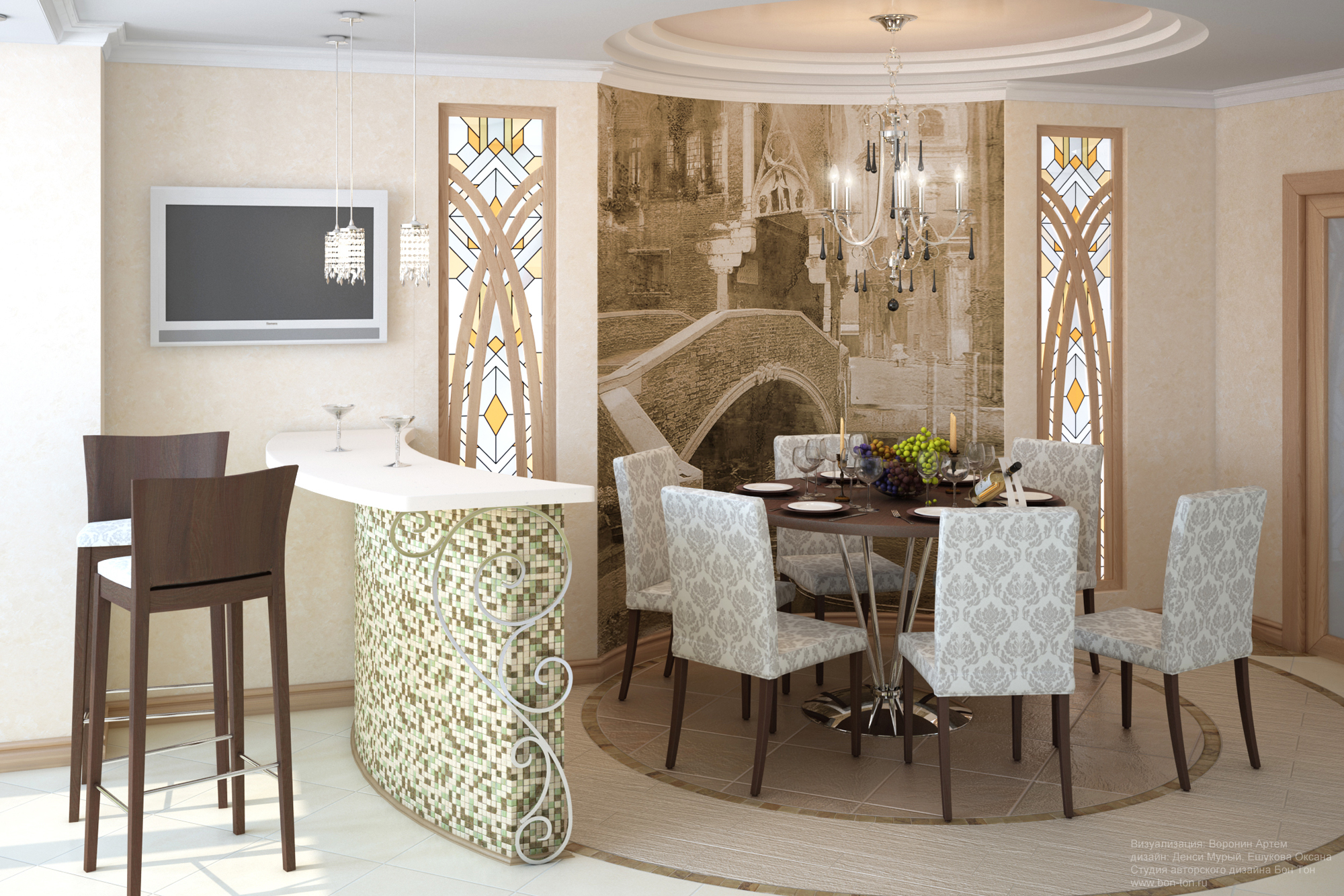 Визуализация идеи интерьера комнаты