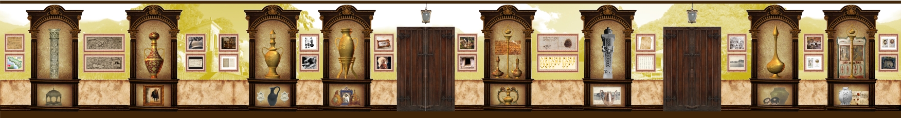 Оформление зала археологии в государственном музее (г.Сухум, Абхазия)