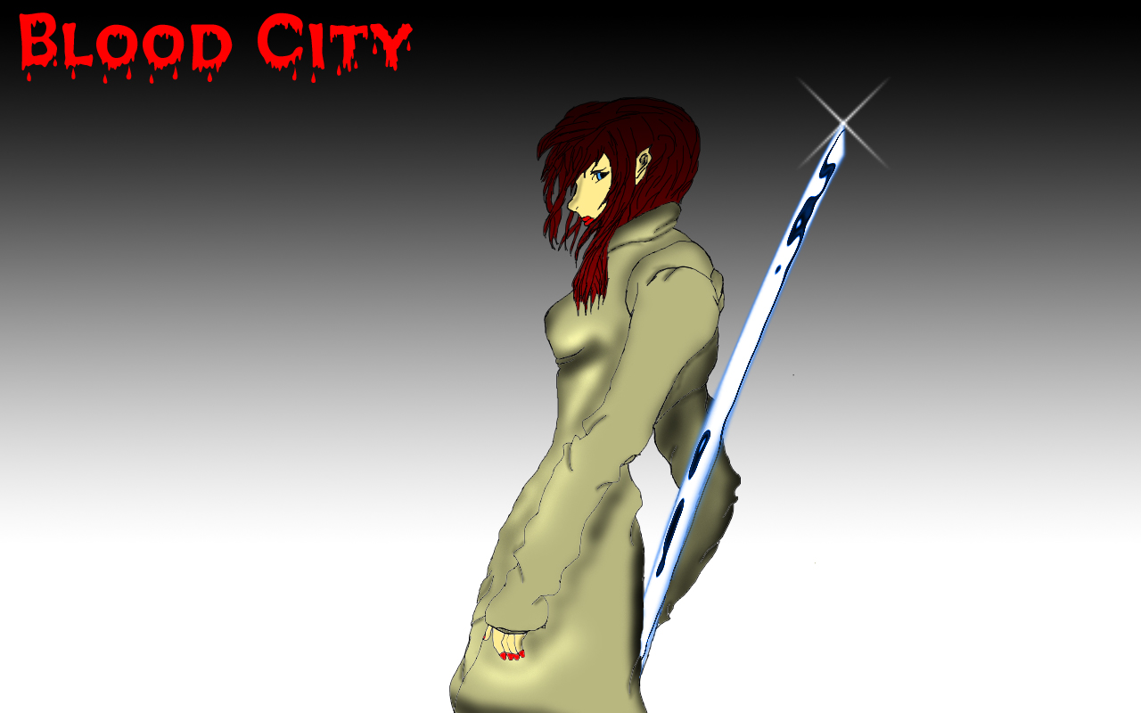 Девушка с мечем (карандашь+photoshop )