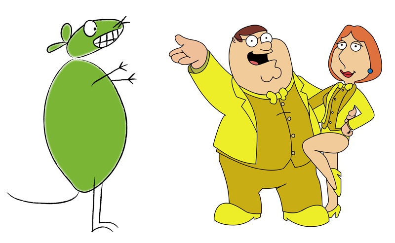 обрисовка эскиза