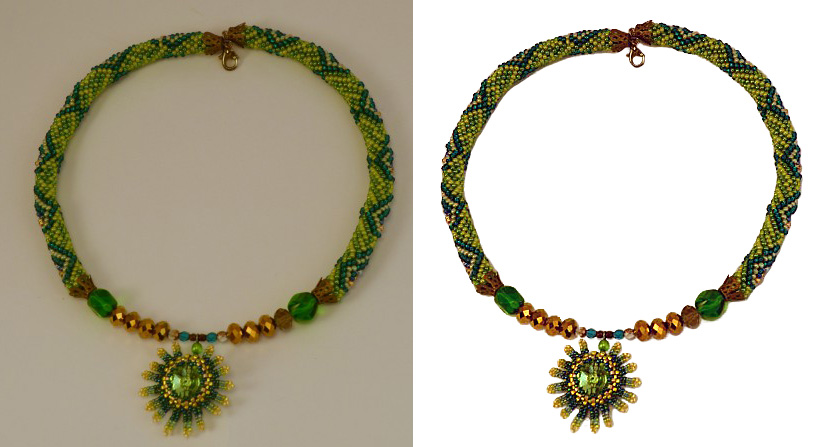 Обтравка и ретушь ювелирных изделий (колье)