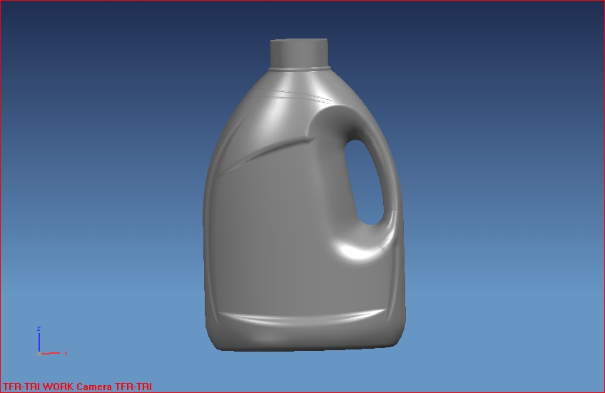 Проектирование 3D модели флакона для бытовой химии.3л UG NX6