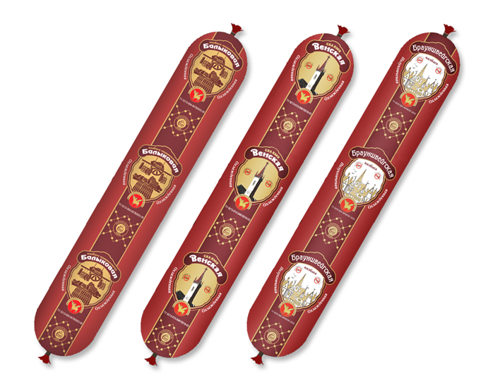 Серия полукопченых колбас