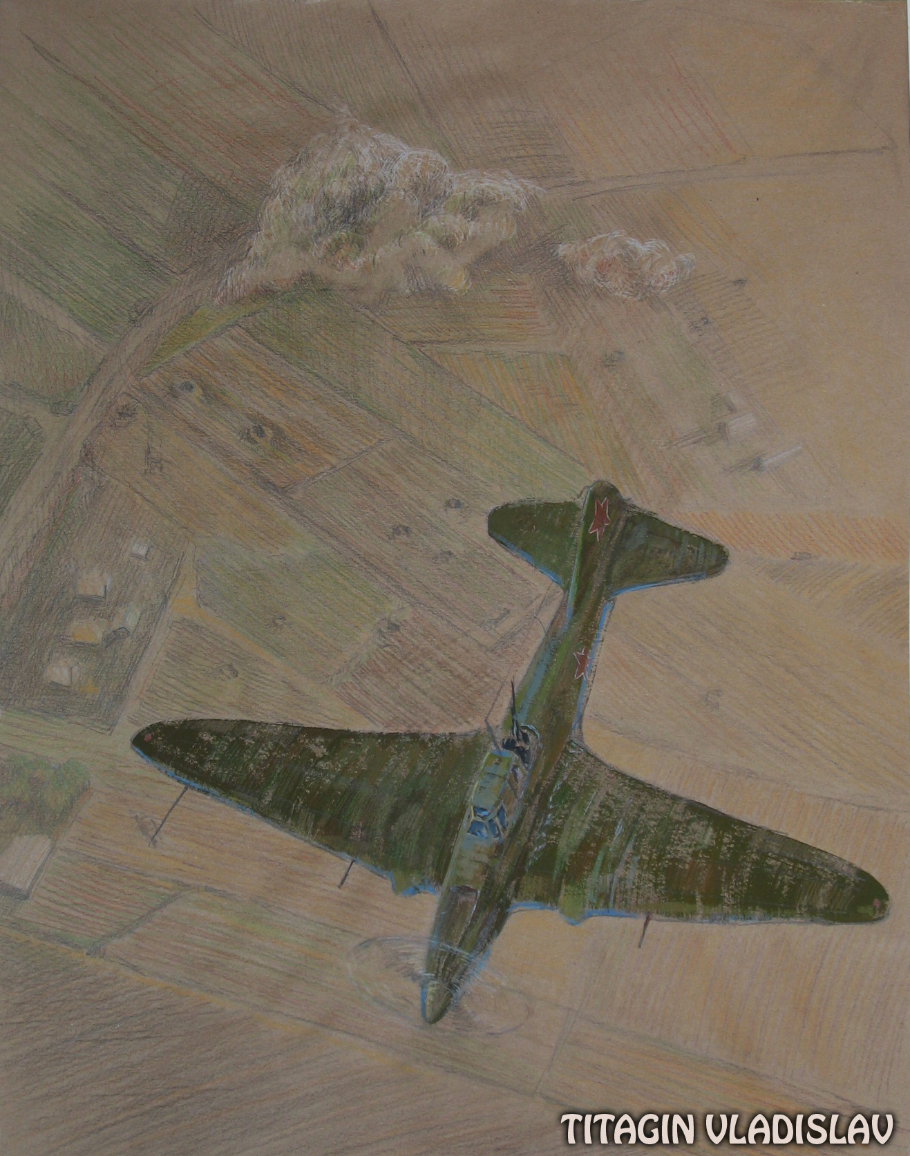 Эскиз к рассказу летчика-штурмовика "Нечисть"