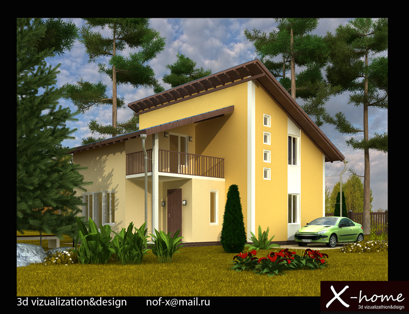 Визуализация коттеджа