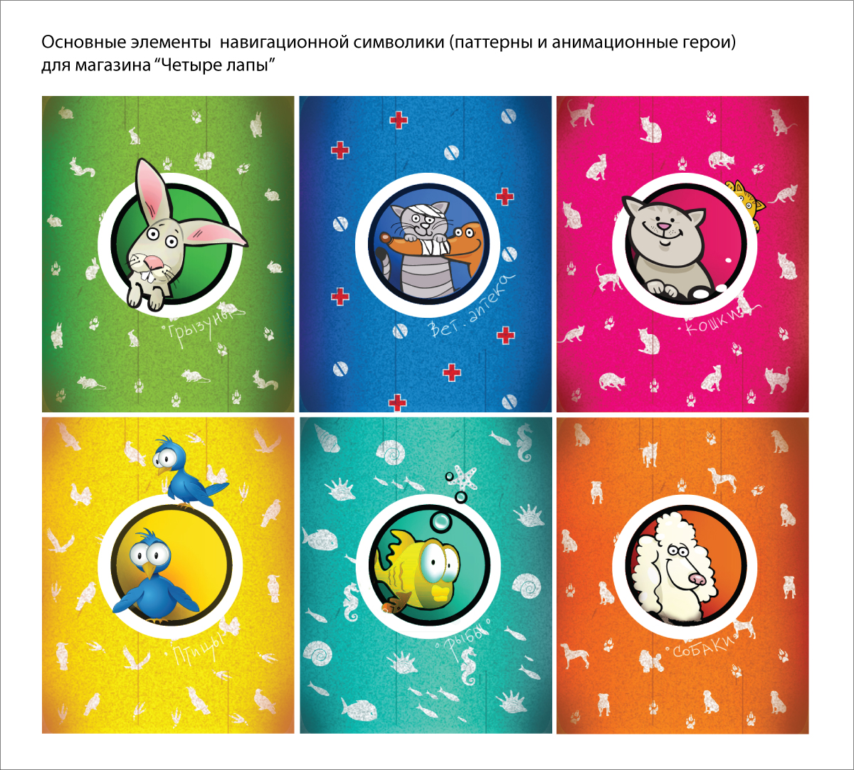 фирменный стиль для магазина "Четыре лапы"