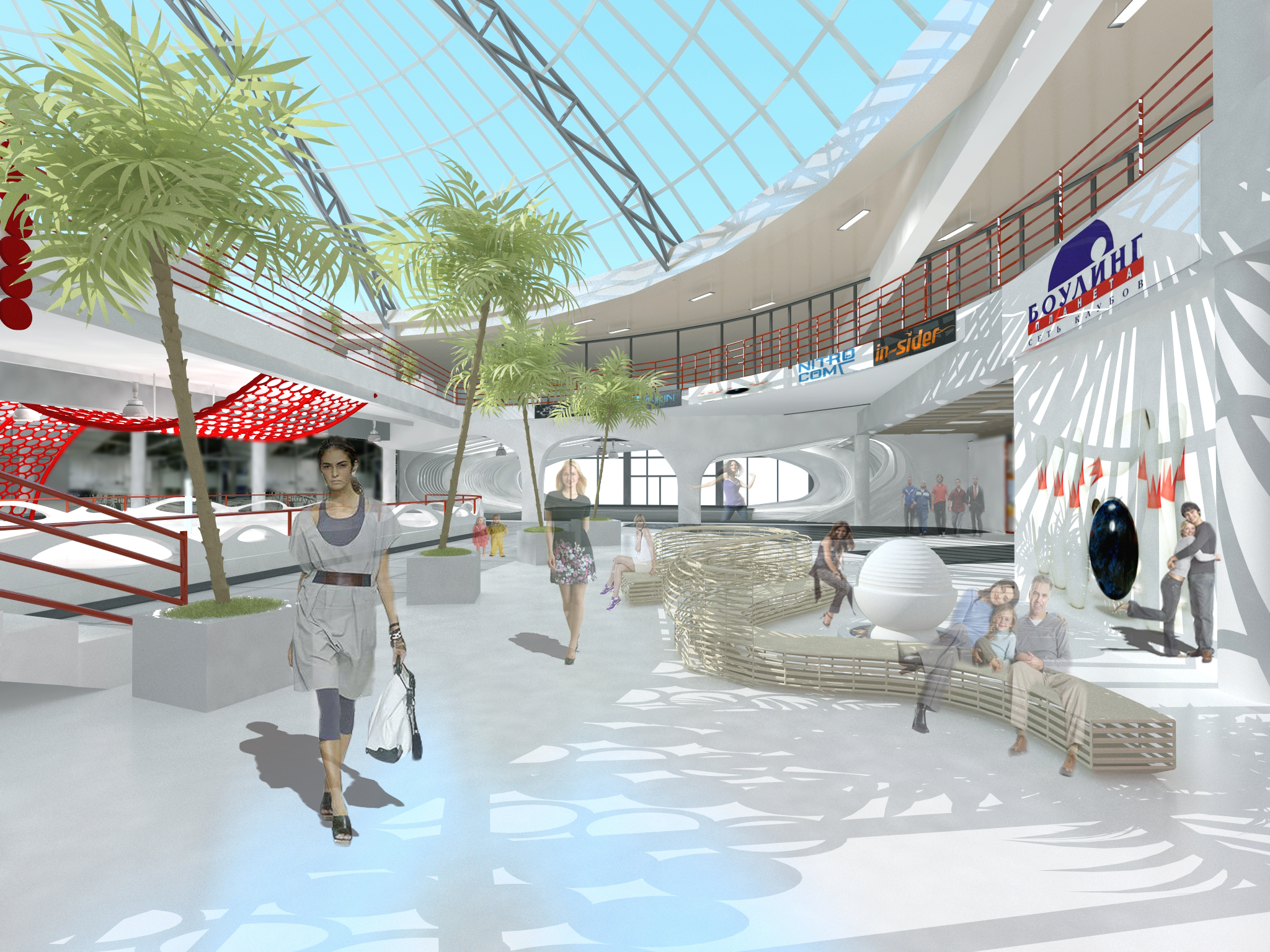 Интерьер торгово-общественного здания