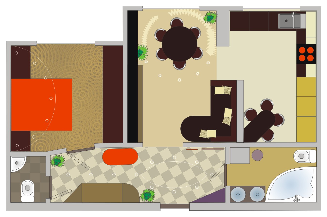 план сверху