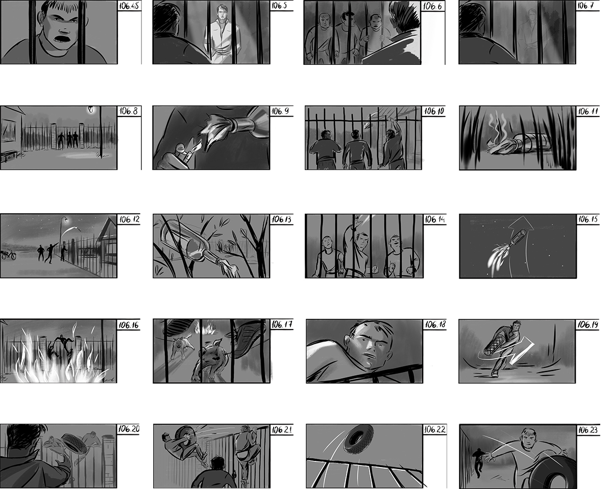 Раскадровка к фильму "Парень с нашего кладбища"