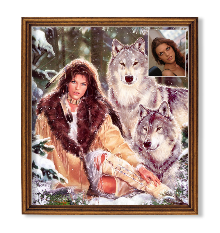 Девушка с волками