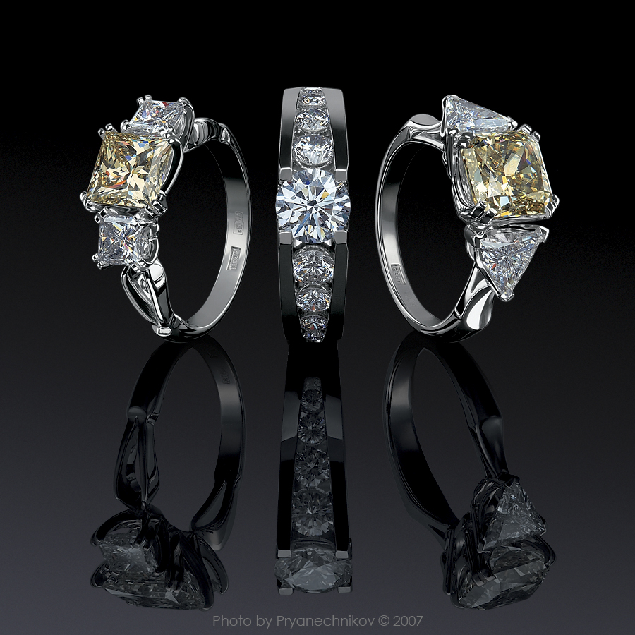 Рекламное фото Ювелирных изделий с бриллиантами